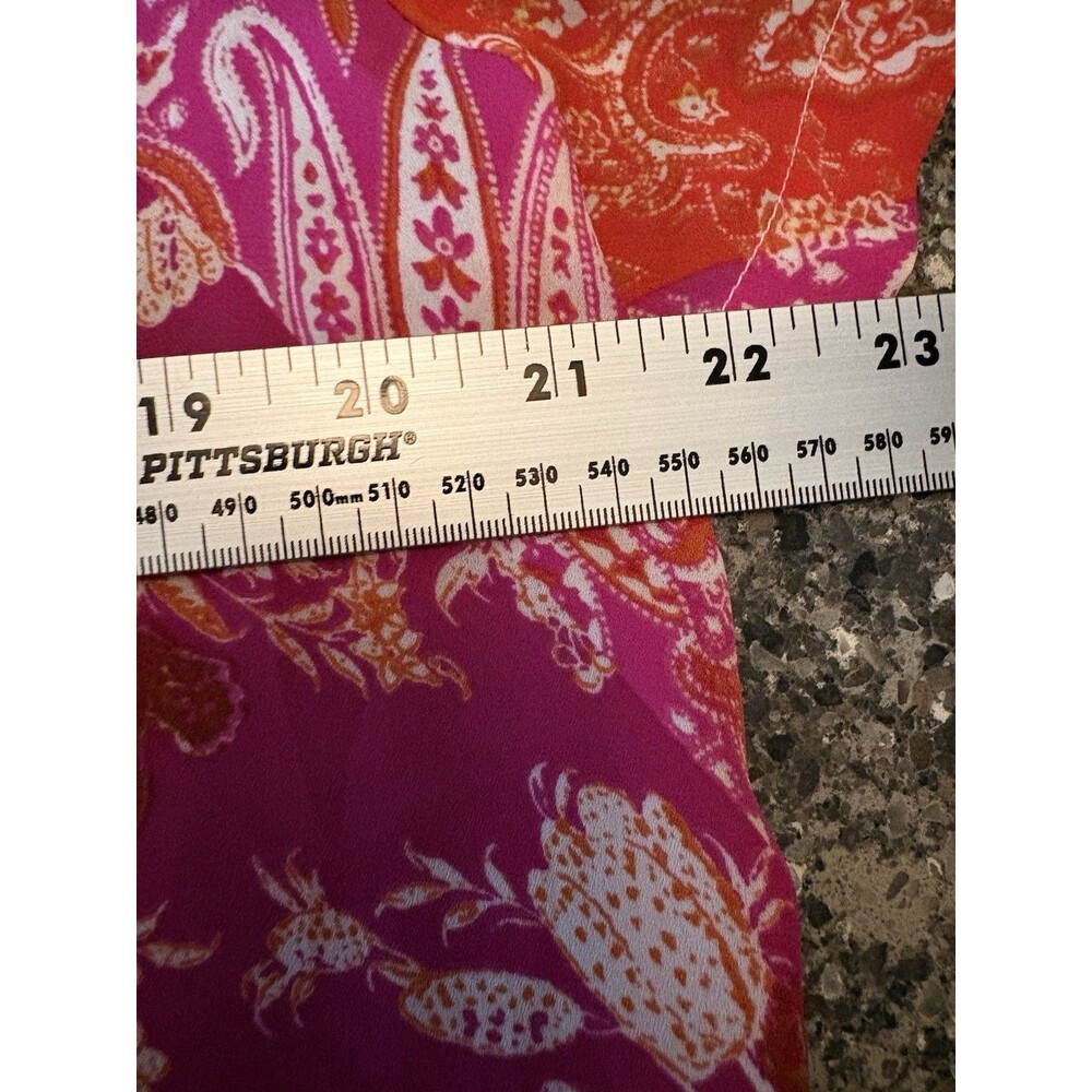 ROSE + OLIVE Patchwork Button Up Shirt Women’s Large Boho Floral Paisley Crop - Picture 9 of 9
